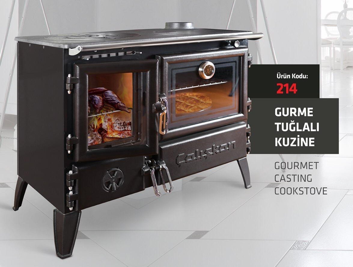 ÇALIŞKAN 214 GURME TUĞLALI KUZİNE SOBA FIRINLI