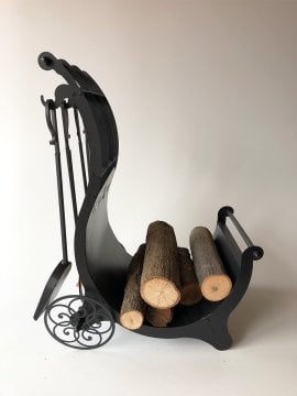 ŞÖMİNE ODUNLUK + ŞÖMİNE TAKIMI