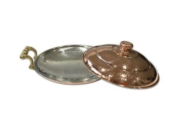 BAKIR SAC KAVURMA KAPAKLI 37 CM NO 3