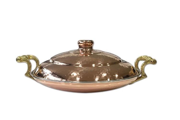 BAKIR SAC KAVURMA KAPAKLI 37 CM NO 3