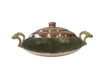 BAKIR SAC KAVURMA KAPAKLI 37 CM NO 3