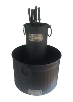 ŞÖMİNE MAŞA SETİ VE ODUNLUK KOMBİN