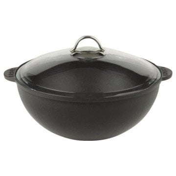 LAVA DÖKÜM YUVARLAK KAZAN /TENCERE ÇAP 30CM 6 LİTRE CAM KAPAKLI