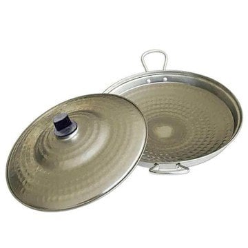 PASLANMAZ KAPAKLI SAC KAVURMA TAVASI 35 CM