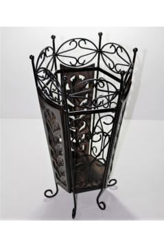 METAL TEL DEKOTATİF AHŞAP TASARIM ŞEMSİYELİK