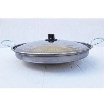 PASLANMAZ KAPAKLI SAC KAVURMA TAVASI 25 CM