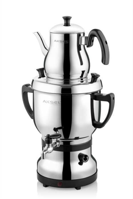 AKSEL Classic Elektrikli Semaver. orta Boy (4,5 Lt)