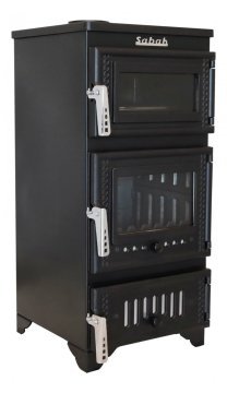 SABAH S103 FIRINLI DÖKÜM ŞÖMİNE SOBA GENİŞ FIRIN KUZİNE SOBA UYAYAN SOBA 100 M2 ISITMA ALANI