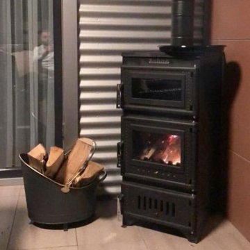 SABAH S103 FIRINLI DÖKÜM ŞÖMİNE SOBA GENİŞ FIRIN KUZİNE SOBA UYAYAN SOBA 100 M2 ISITMA ALANI