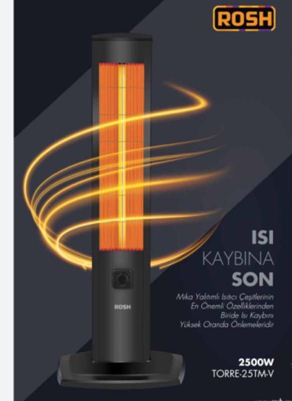 Rosh TORRE  KULE TİPİ 2500 W DİK ISITICI