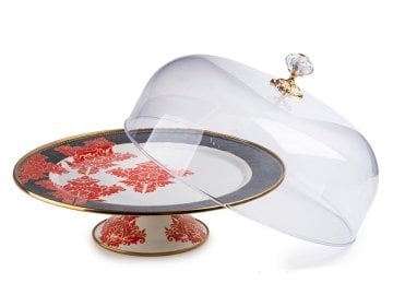 Emaye Wrap Ayaklı Kek Fanusu