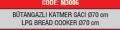 EKMEK PİŞİRME SACI LPG 70 CM