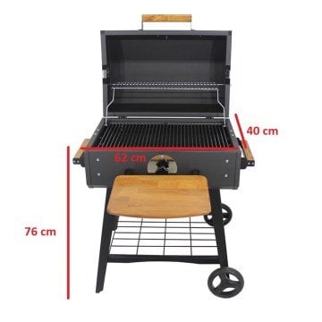 Grillmate GM-60 Standlı Tekerlekli 60cm Kömürlü Barbekü Mangal
