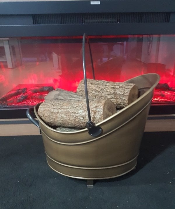 ŞÖMİNE ODUN SEPETİ KOVASI ESKİTME ANTİK