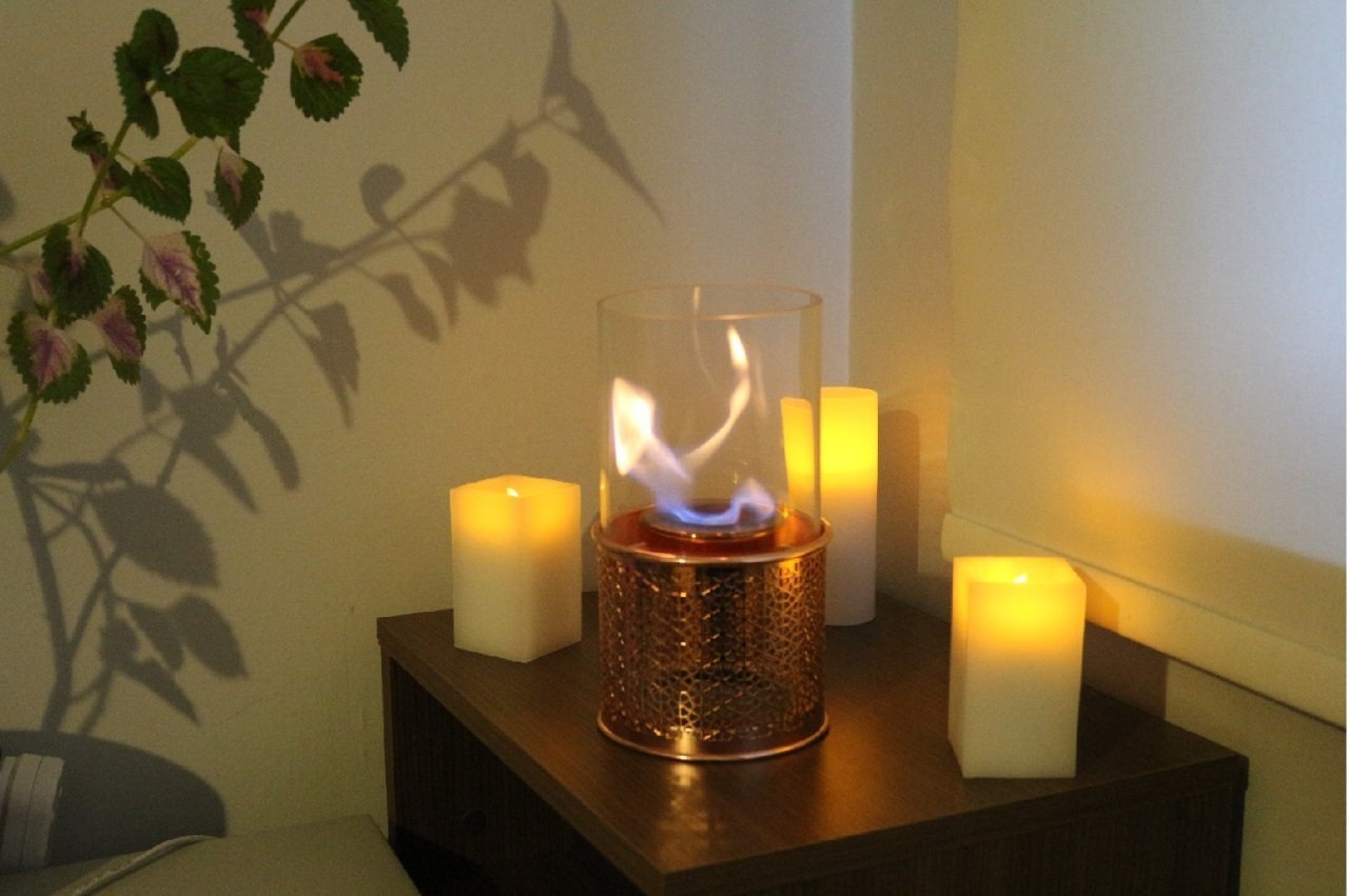 MASA ÜSTÜ BİO ŞÖMİNE KARTANESİ GOLD