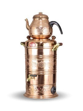 BAKIR İŞLEMELİ SEMAVER ELEKTRİKLİ 6 LİTRE