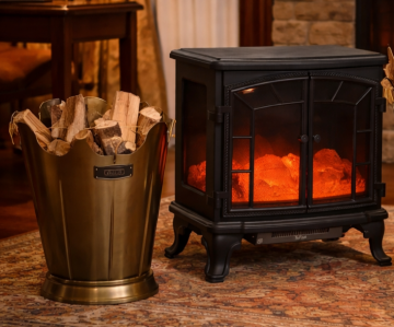 Elektrikli şömine soba efekt kumandalı 2000 watt