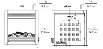 ELEKTRİKLİ ŞÖMİNE İÇİ HAZNE