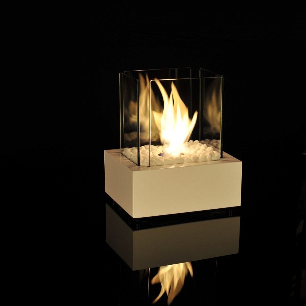 Tornado Dekoratif Masaüstü Şömine Siyah Beyaz