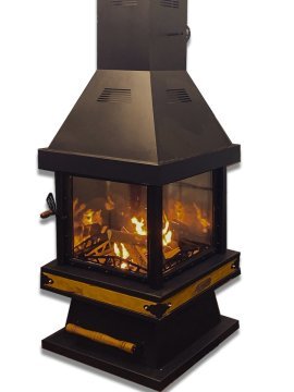 Metal Camlı Orta Şömine ORTA BOY