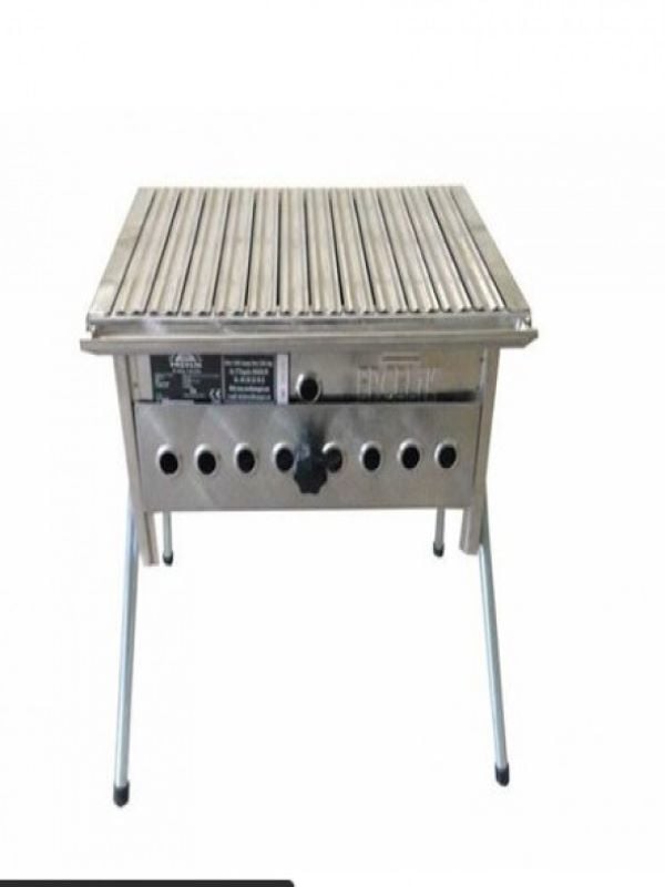 ERCELİK TÜPLÜ PASLANMAZ LAVTAŞLI MANGAL 30X55 CM