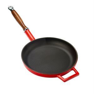 LAVA KIZARTMA TAVASI ÇAP 28 PORTATİF AHŞAP  SAPLI