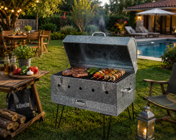 RETRO ÇANTA KÖMÜRLÜ MANGAL BBQ