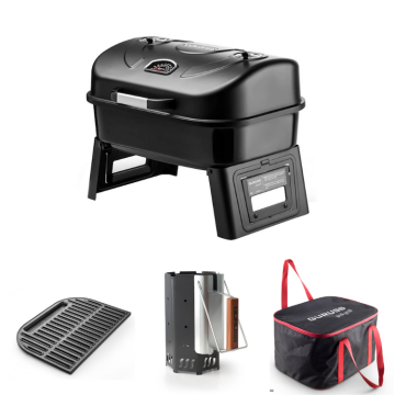 Guruss Go & Grill Barbekü mangal TAMSET Siyah