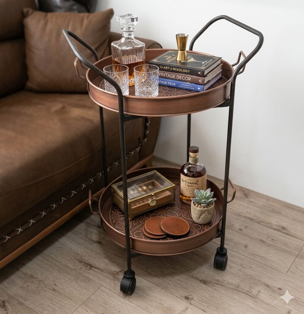 SERVIS ARABASI YUVARLAK  TEPSİ 45 CM