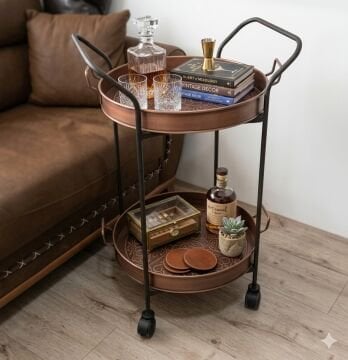 SERVIS ARABASI YUVARLAK  TEPSİ 45 CM