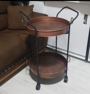 SERVIS ARABASI YUVARLAK  TEPSİ 45 CM