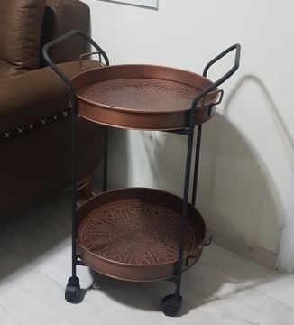 SERVIS ARABASI YUVARLAK  TEPSİ 45 CM