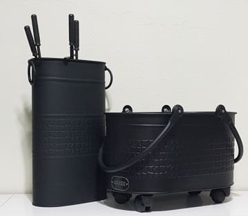 2025 new şömine aksesuar seti mat siyah