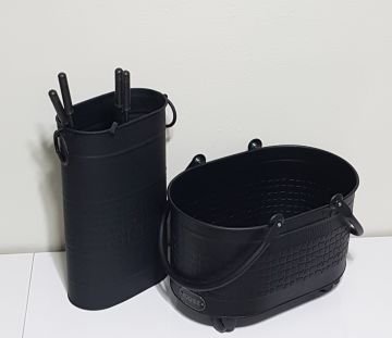 2025 new şömine aksesuar seti mat siyah