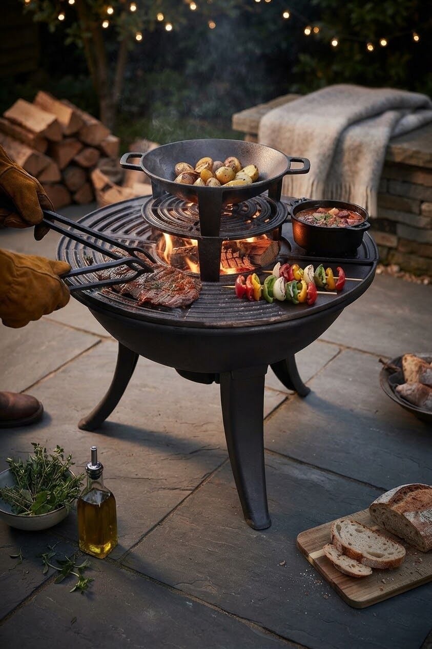 DÖKÜM BBQ MANGAL ATEŞ CUKURU BAHCE ŞÖMİNESİ