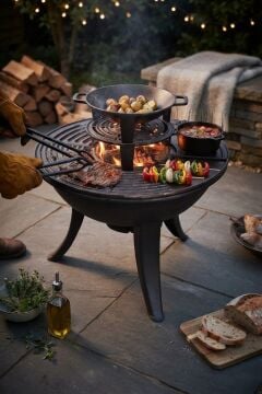 DÖKÜM BBQ MANGAL ATEŞ CUKURU BAHCE ŞÖMİNESİ