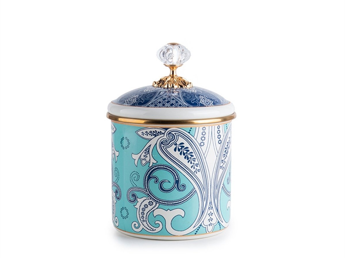 Emaye Diamond Blue Küçük Boy Kavanoz 12 CM