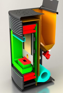 PELET YAKITLI ŞÖMİNELİ  SOBA