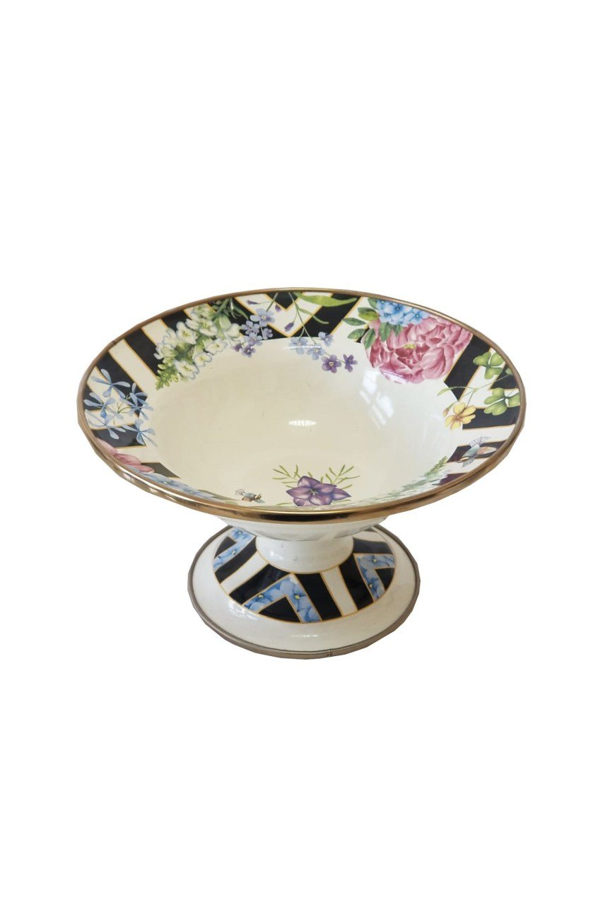 EMAYE MEYVELİK 20 CM Vintage Emaye Ayaklı Meyvelik 20 cm Begonvil