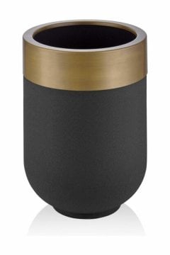 DEKORATİF ESKİTME BLACK İKİLİ SET SAKSI +SEHPA 70 CM / 60 CM