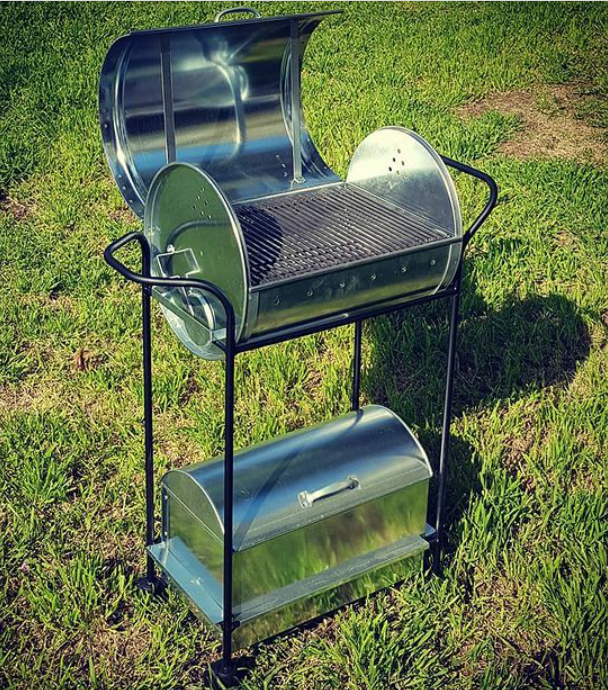 TEKERLİKLİ KAPAKLI GALVANİZ MANGAL