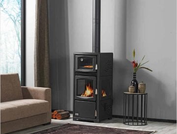 KATIYAKITLI ŞÖMİNE SOBA 3 CAMLI FANLI