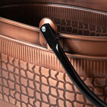 TEKERLEKLİ 2 SAPLI ESKİTME BAKIR 48 cm