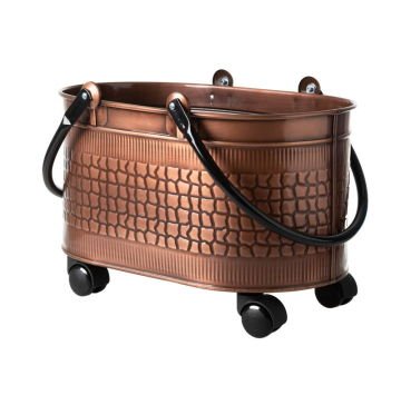 TEKERLEKLİ 2 SAPLI ESKİTME BAKIR 48 cm