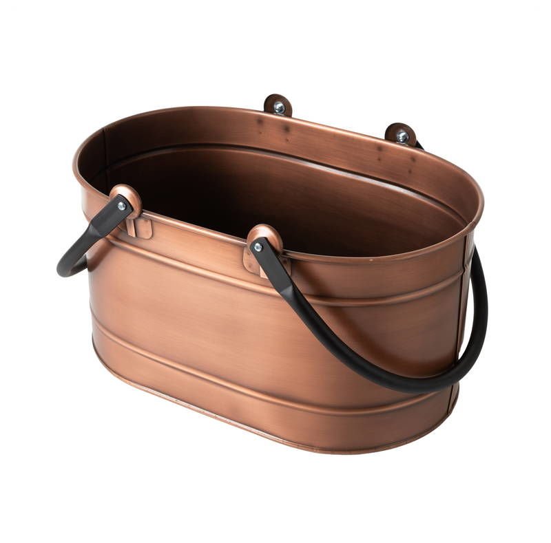 ODUN TAŞIMA KOVASI SEPETİ BAKIR ESKİTME 55 cm 48 cm