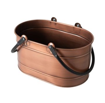 ODUN TAŞIMA KOVASI SEPETİ BAKIR ESKİTME 55 cm 48 cm