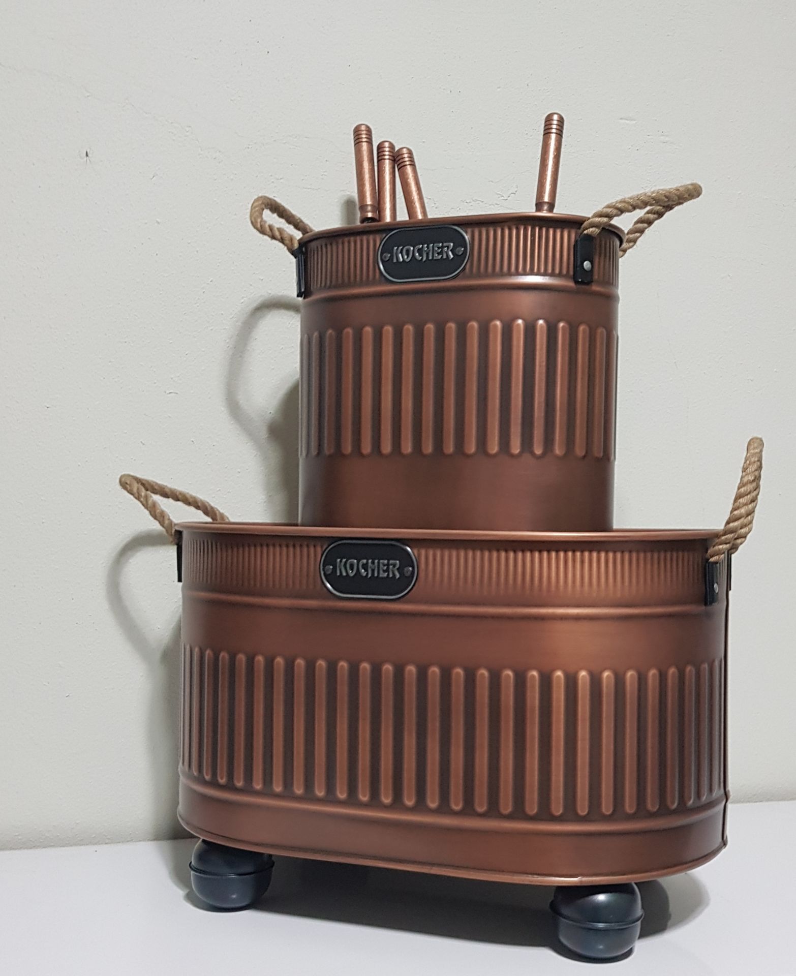 ŞÖMİNE AKSESUAR SETİ BAKIR 48 cm