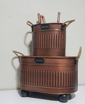 ŞÖMİNE AKSESUAR SETİ BAKIR 48 cm