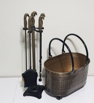 ŞÖMİNE AKSESUAR SETİ GOLD 2025